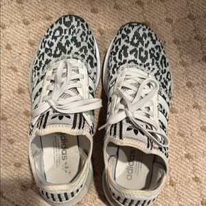 Adidas Black and White Patterned Sneakers